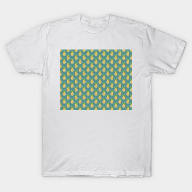 Pastel Pineapple Green Pattern T-Shirt by saradaboru